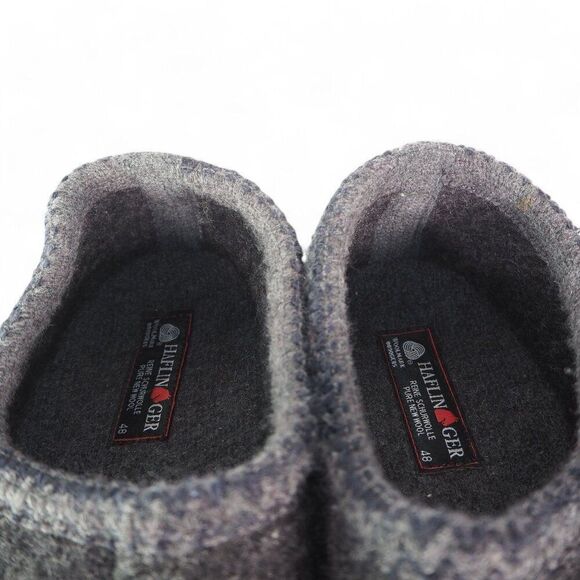 Haflinger ATB Pure Wool Hard Sole Slippers Grey Men's 14/48 - Picture 12 of 12
